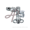 Brass angle type valve with plated chrome